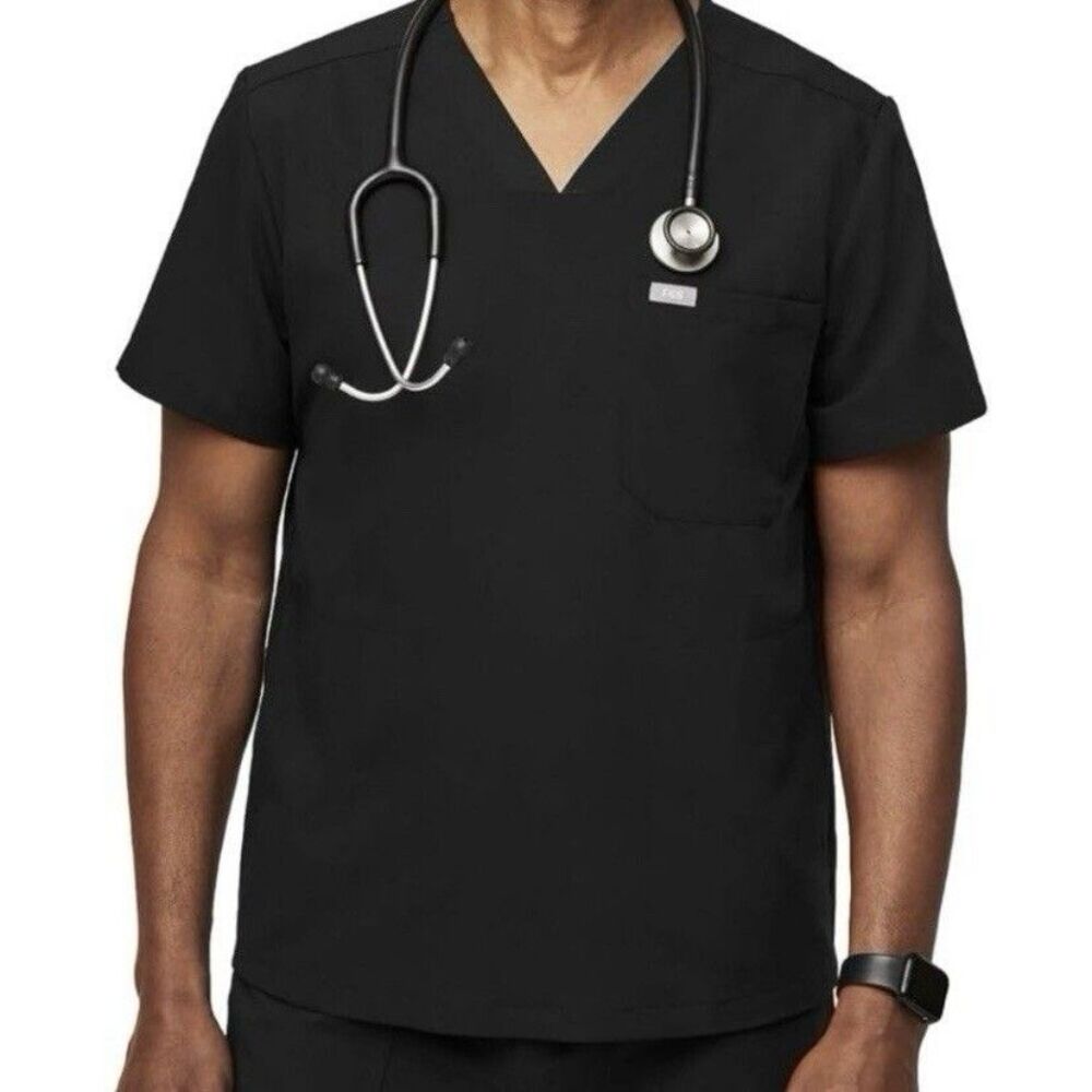 Figs Chisec Scrub Top TM3000 Black Size XXL